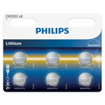 Set 6 Baterii LITHIUM CR2032 BLISTER PHILIPS, Philips