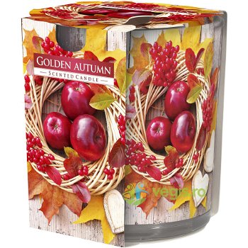 Lumanare Parfumata in Pahar Imprimat Golden Autumn, BISPOL