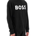 Hugo Boss Crew-Neck Sweatshirt With Logo Print DARK BLUE, Hugo Boss