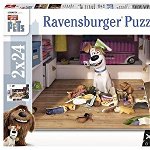 Puzzle Ravensburger - Viata secreta a animalelor, 2 in 1, 2x24 piese