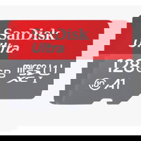 Card de Memorie 128GB Clasa 10 + Adaptor SD, Sandisk