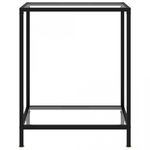 Masa consola vidaXL, transparent, 60 x 35 x 75 cm, sticla securizata, 6.3 kg 322827