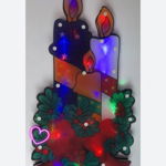 ​Decorațiune led engros 45cm figurina Lumanari Crăciun, 