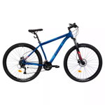 Bicicleta MTB DHS Terrana 2927, roata 29", 24 viteze, schimbator Shimano, frana disc hidraulica, albastru