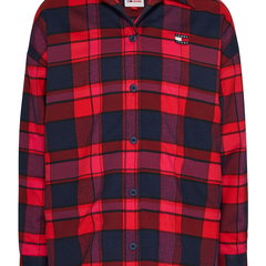 Tommy Jeans, Camasa cu model in carouri, Rosu, Albastru marin, S Tommy Jeans, Camasa cu model in carouri, Rosu, Albastru marin, S