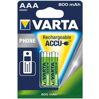 Acumulator/Incarcator 1x2 Professional Accu NiMH 800 mAh AAA Phone Power, VARTA