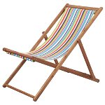 Scaun de plaja pliabil, vidaXL, 98 x 60cm, Multicolor