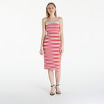 Tommy Jeans Logo Tape Stripe Knee Lenght Tube Dress Red, Tommy Hilfiger