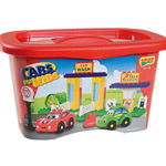 Galetusa cu cuburi Cars for Kids Unico 37 piese