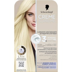 Vopsea de par permanenta cu amoniac Schwarzkopf Creme Supreme, L1++ Iluminator Extreme Plus, 182 ml