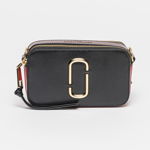 Marc Jacobs, Geanta crossbody de piele Snapshot, Rosu, Visiniu, Negru