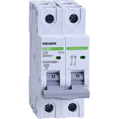 Siguranta automata Ex9BS 2P 25A 4.5kA curba C Noark 102156, NOARK