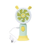 Ventilator de mana, alimentare USB, 3.7w, 3 viteze si suport, verde / ZTS 8241 Engros, 