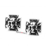 Cercei Inox -Barbati- SKULLS - VINTAGE - Patinati Artificial - CB005, Vintage - Patinat Artifical