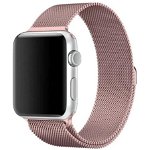 Curea otel inoxidabil Magnetic Strap compatibila cu Apple Watch 1/2/3/4/5/6/SE 42/44mm Pink