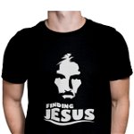 Tricou personalizat pentru barbati, Priti Global, imprimat cu mesaj crestin, Finding Jesus, PRITI GLOBAL