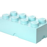 Cutie depozitare Lego 2x4 albastru aqua 