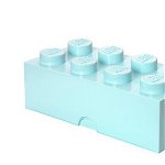 Cutie depozitare Lego 2x4 albastru aqua 