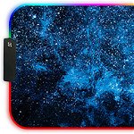 Mouse pad gaming DORRISO, RGB, albastru/negru, 30 x 80 cm
