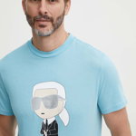 Karl Lagerfeld tricou din bumbac bărbați, cu imprimeu, 542251.755071, Karl Lagerfeld