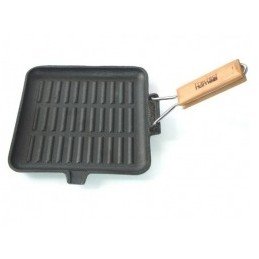 Tigaie grill, Perfect Home, Fonta, 24 × 24cm, Negru