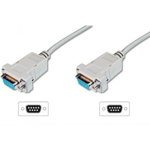 Cablu digitus D-sub 9 pini - D-sub 9 pini 3, bej (AK-610100-030-E), Digitus