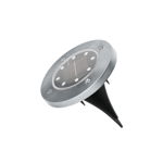 Lampa solara LED, circulara, alb cald, 12 cm