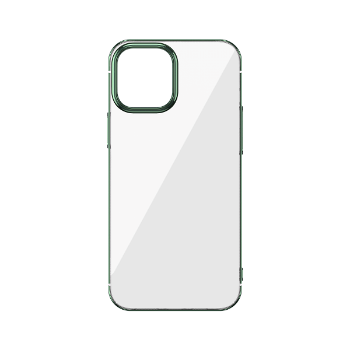 Husa Apple iPhone 12 / 12 Pro, Baseus Glitter, Verde / Transparent, 6.1 inch, Baseus