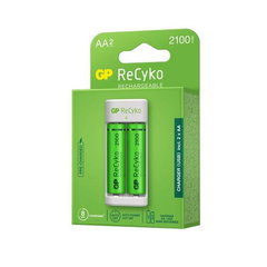 Incarcator gp batteries, recyko compatibil nimh (aa/aaa), include 2 x 2100 mah aa (r6), incarcare usb, 1 led indicare incarcare, "gpe211210aahc-2b2"