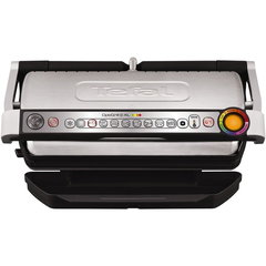 Gratar electric TEFAL OptiGrill+ XL GC722D34, 2000W, 9 programe automate, argintiu-negru