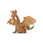 Figurina dragon auriu inaripat cu flacara, Papo, 