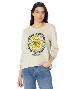 Imbracaminte Femei Parks Project Fun Sun Long Sleeve Boxy Tee Sand, Parks Project