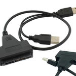 Adaptor USB 2.0 - Sata 2.5, 22 pini, plastic, negru, Pro Cart