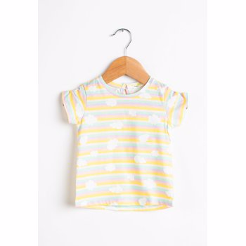 Tricou cu decolteu la baza gatului si imprimeu