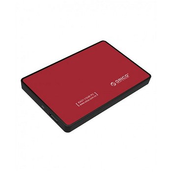 Rack extern HDD si SSD 2.5 inch Orico, 6Gbps, 2TB, USB 3.0, SATA I/II/III, Rosu/Negru