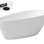 Cada freestanding Besco Goya A-line 160x73cm alba  ventil si preaplin alb, Besco