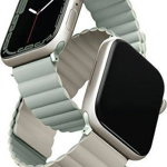 Uniq UNIQ Revix Apple Watch 4/5/6/7/SE/8/Ultra band 44/45/49mm Magnetic reversibil salvie-bej/salvie-bej, Uniq