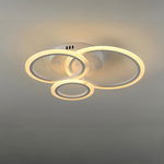 Lustra LED RFAN Model K001-3 Cu Telecomanda 3 Tipuri De Lumina Intensitate Reglabila 66W Negru, RFAN