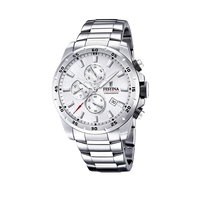 Ceas cronograf din otel inoxidabil, Argintiu