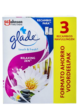 Glade Rezerva odorizant Touch&Fresh 3x10 ml Relaxing Zen, Glade