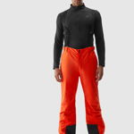 Pantaloni de schi cu bretele membrana 5000 pentru bărbați - roșii, 4F Sportswear