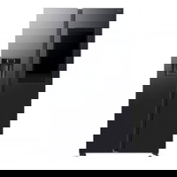 Samsung Side by side Samsung Family Hub RS90F66BEFEO, 614 l, Ecran 21.5, SmartThings AI Energy, Full No Frost, Twin & Metal Cooling, Dozator de apa/gheata, Compresor Digital AI Inverter, Clasa E, H 178.4 cm, Inox negru, Samsung