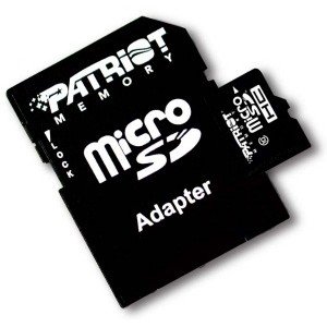 Card memorie Patriot Micro SDHC LX Series 16GB UHS-I Class 10 + Adaptor SD