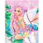 Carte de colorat Top Model Fantasy, 131 stickere Depesche PT12147, Depesche