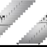Side by Side LG GSJV91BSAE , 635 l, Total No Frost, Dozator apa, Raft sticle, H 179 cm, Clasa E, Argintiu