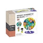 Joc de constructie magnetic cu 71 de piese - Magic set roata 3401, Cribo 21 Serv