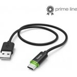 Cablu de incarcare Hama USB tip C cu indicator LED 1 m Negru