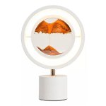 Lampa de masa cu nisip, tip clepsidra 3D, Moving Sand Art 20cmx30cm, Tenq.ro