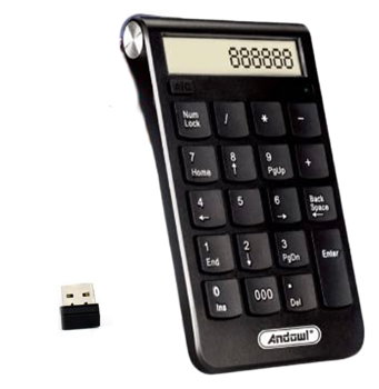 Tastatura Numerica Extensie cu Receptor Wireless USB 3.0 Andowl QJP30, GAVE