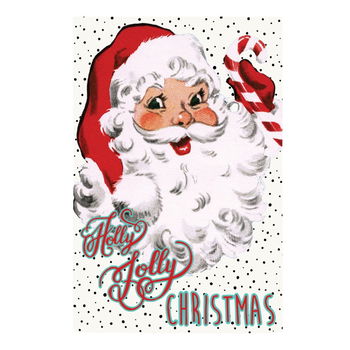Prosop alb din bumbac eleanor stuart Holly Jolly Christmas, 46 x 71 cm, eleanor stuart